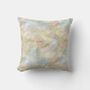 Cojín Decorativo Impresión de leopardo verde dorado azul Verde azul