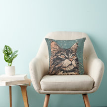 Impresión de linge de gato de Maine Coon