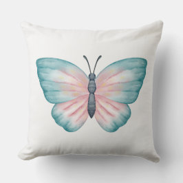 Cojín Decorativo Impresión de mariposa pintada a mano