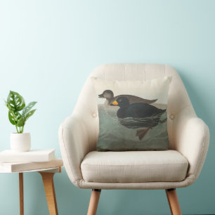 Cojín Decorativo Impresión de Negrón Americano de Audubon: Pato Cos