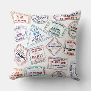 Cojín Decorativo Impresión de patrón de marca de Passport
