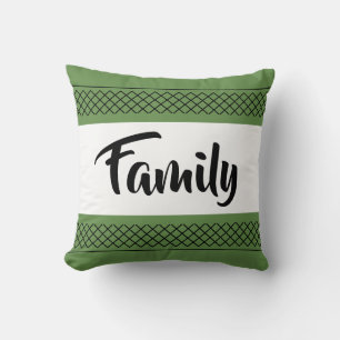 Cojín Decorativo Impresión de patrón familiar tipografía elegante m