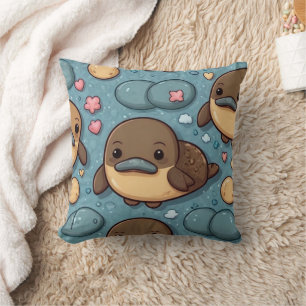 Cojín Decorativo Impresión de Platypus Brown