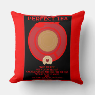Cojín Decorativo Impresión de Poster de arte de pared de té