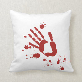 Cojín Decorativo Impresión de sangre de mano sangrienta Patter Prop