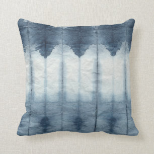Cojín Decorativo Impresión de Shibori Indigio
