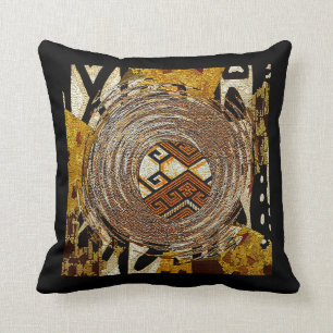 Cojín Decorativo Impresión de tela de barro tribal africana