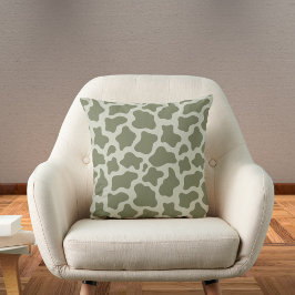 Cojín Decorativo Impresión de vaca verde sabio