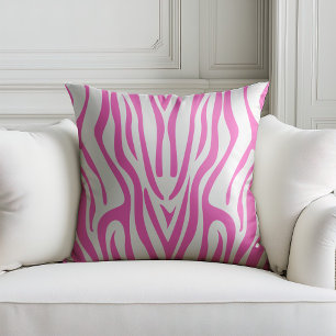 Cojín Decorativo Impresión de zerba rosa caliente