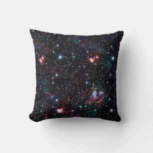 Cojín Decorativo Impresión del espacio de galaxia nocturnaPatrón 