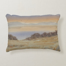 Cojín Decorativo Impresión del paisaje acuático de Dusk Lake Rubor