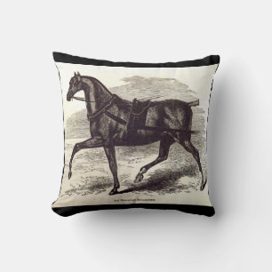 Cojín Decorativo Impresión del siglo XIX Un caballo roadster inglés