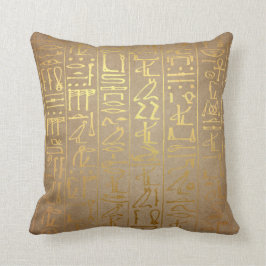 Cojín Decorativo Impresión egipcia del papel de los Hieroglyphics
