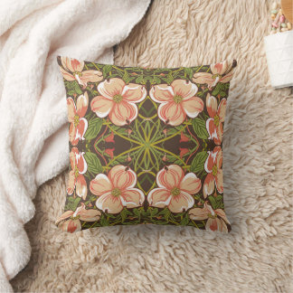 Cojín Decorativo Impresión floral Art Nouveau Dogwood Rubor
