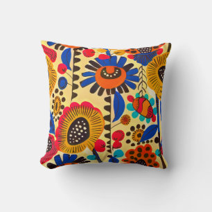 Cojín Decorativo Impresión floral de herencia mexicana