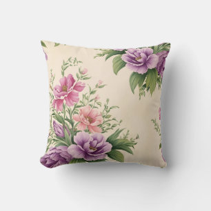 Cojín Decorativo Impresión floral De Lavanda Y Jardín De Campo Subi