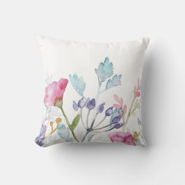 Cojín Decorativo Impresión floral pintada a mano con belleza