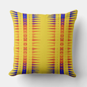 Cojín Decorativo Impresión geométrica afrocentrica • Diseño patrimo