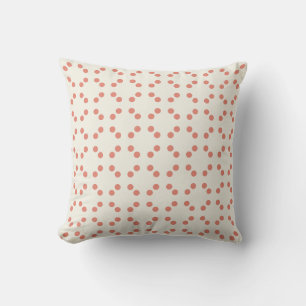 Cojín Decorativo Impresión geométrica blanca con puntos de polka ro