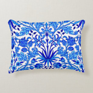 Cojín Decorativo Impresión hidráulica William Morris, azul cobalt