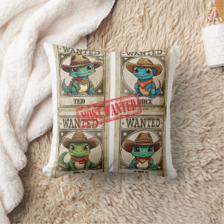 Cojín Decorativo Impresión Kawaii Iguana de cuatro anhelos