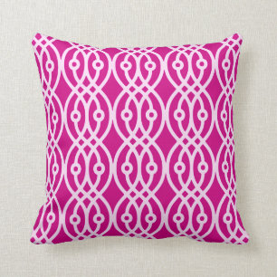 Cojín Decorativo Impresión, magenta y rosa del kimono