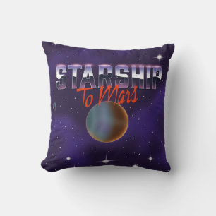 Cojín Decorativo Impresión Metalizado de Starship to Mars