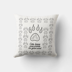 Cojín Decorativo Impresión minimalista de la página de gato