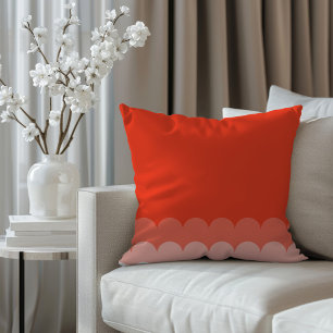 Cojín Decorativo impresión simple de onda naranja