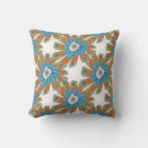Cojín Decorativo Impresión textil de resumen de floral de raster
