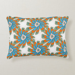 Cojín Decorativo Impresión textil de resumen de floral de raster