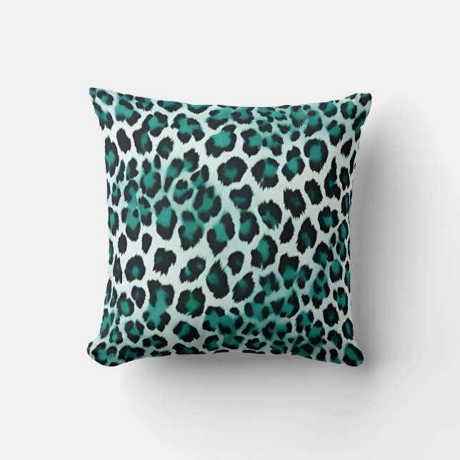 Cojín Decorativo Impresión verde verde azulada (Anverso)