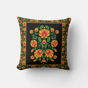Cojín Decorativo 💛 🧡 ❤️ Impresionante folk Wycinanki