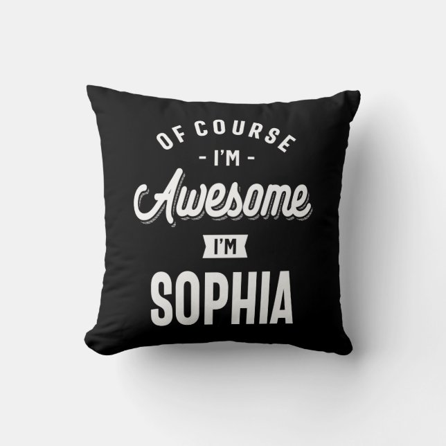 Cojín Decorativo Impresionante Princesa Soy Sophia Nombre Personali (Anverso)