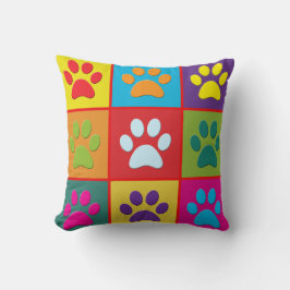 Cojín Decorativo Impresiones de la pata del perro
