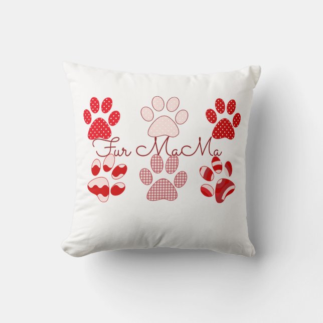 Cojín Decorativo Impresiones de la pintura Fur MaMa (Anverso)