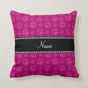 Cojín Decorativo Impresiones rosadas conocidas personalizadas de la