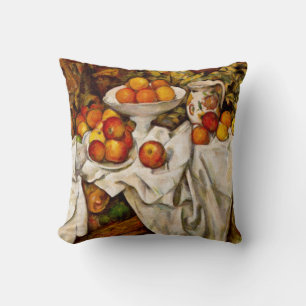 Cojín Decorativo Impresionismo de la impresión de manzanas y naranj