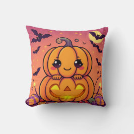 Cojín Decorativo Imprimir calabaza de Halloween