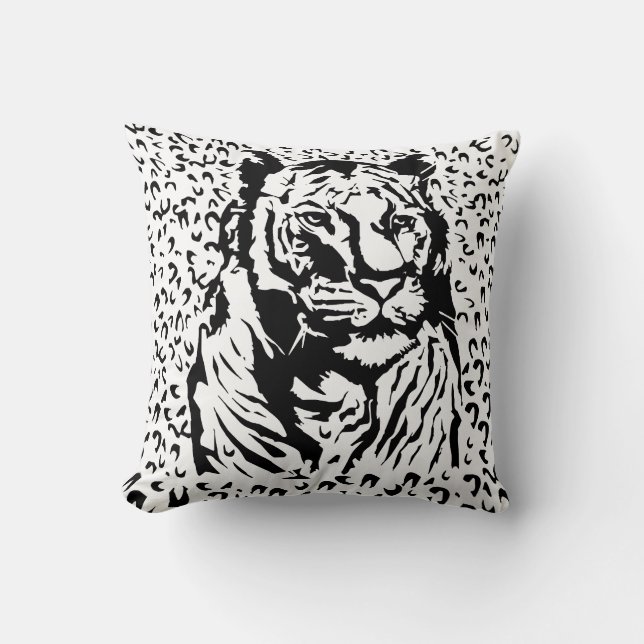 Cojín Decorativo Imprimir tigre (Anverso)