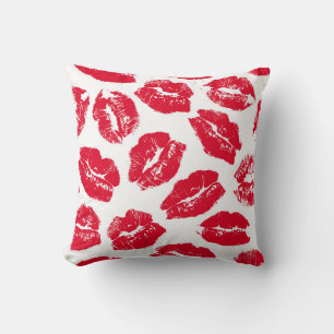 Cojín Decorativo Imprint Kiss Red Lips: Vieja sin Marea