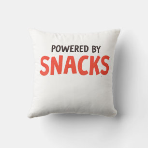 Cojín Decorativo Impulsado por Snacks - Diseño de Amante de Comida
