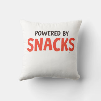 Cojín Decorativo Impulsado por Snacks - Diseño de Amante de Comida