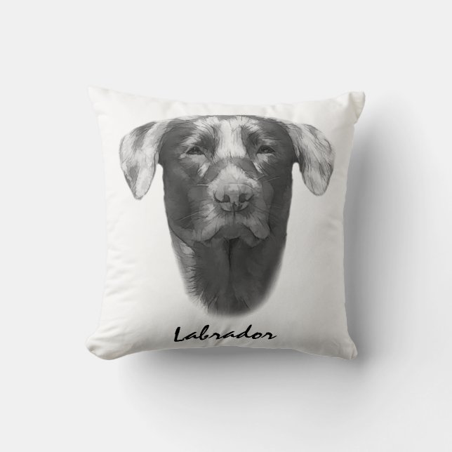 Cojín Decorativo Impulso de perro de Labrador (Anverso)
