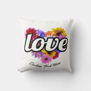 Cojín Decorativo In Bloom - Bouquet floral con forma de corazón de