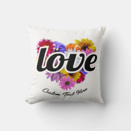 Cojín Decorativo In Bloom - Bouquet floral con forma de corazón de