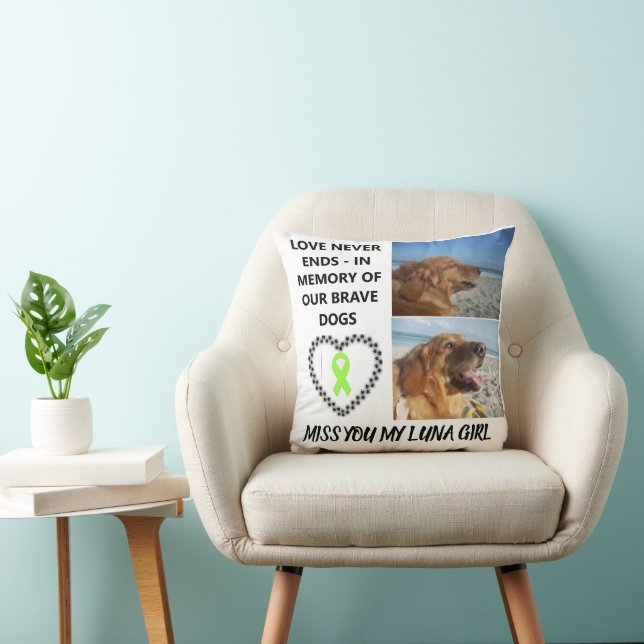 Cojín Decorativo In Loving Memory - Custom Dog Tribute (Silla)