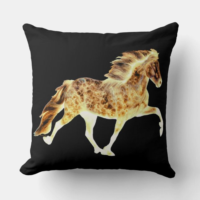 Cojín Decorativo Incendio De Caballo Islandés (Anverso)