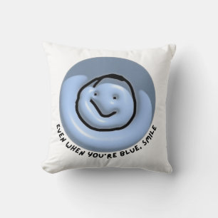 Cojín Decorativo "Incluso cuando eres azul, sonríe" Carnaval sonrie