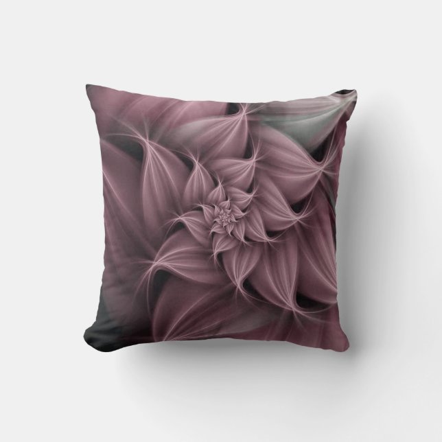 Cojín Decorativo Increíble Flor de Rosa Fractal  (Anverso)